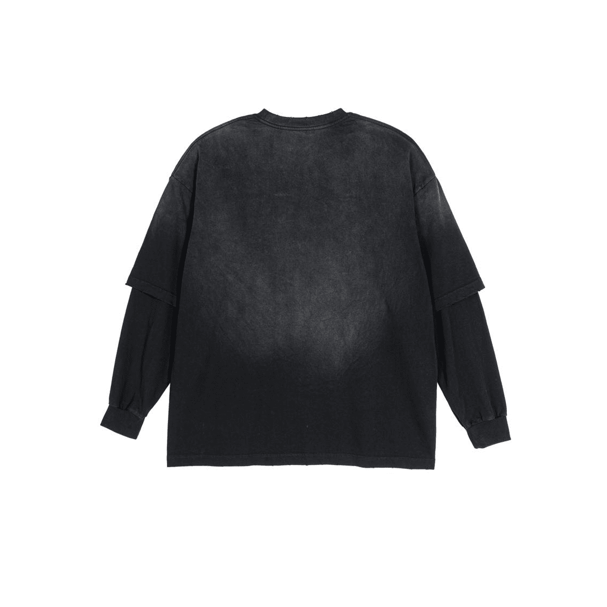 Unisex Washed Vintage Double-gauze Long-sleeve T-shirt(280GSM)