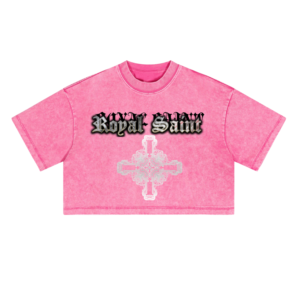 Washed Loose Fit Cropped Crewneck T-shirt(230GSM)