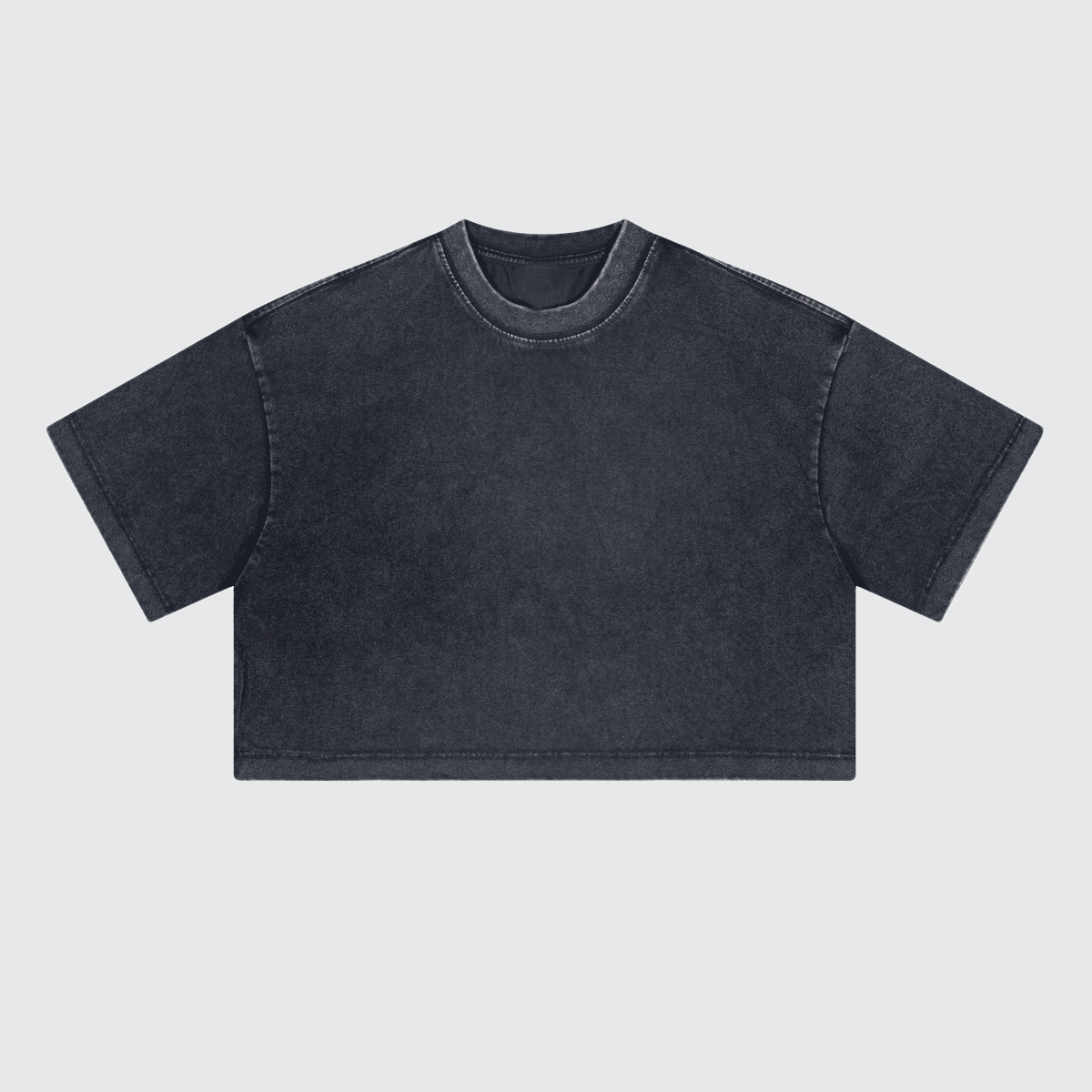 Heavyweight Washed Loose-Fit Cropped Crewneck T-Shirt (230GSM)
