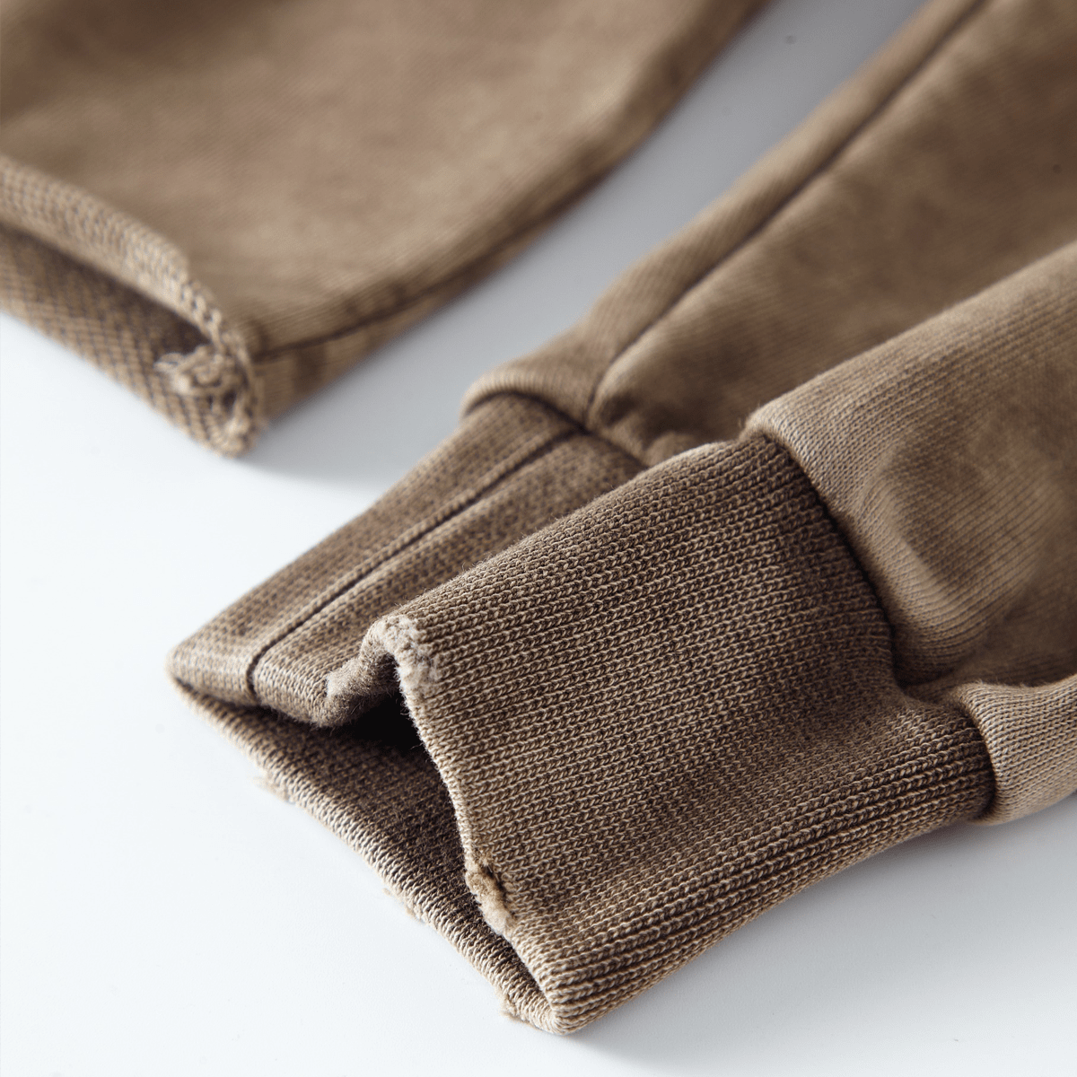 Washed Raw-Edge Cropped Crew Neck Sweatshirt（380GSM）