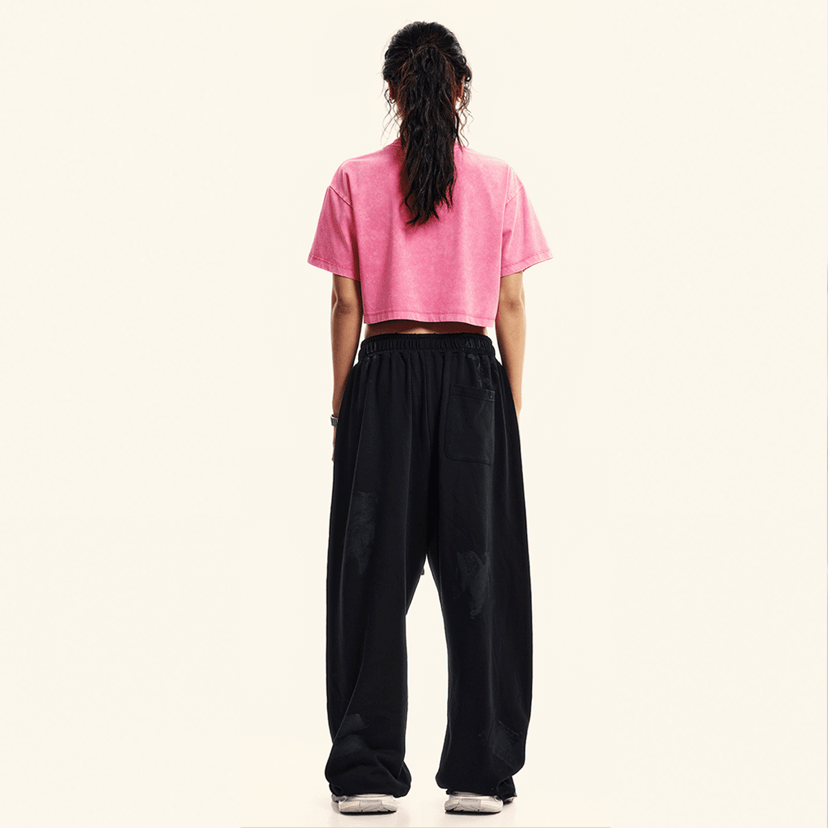 Heavyweight Washed Loose-Fit Cropped Crewneck T-Shirt (230GSM)