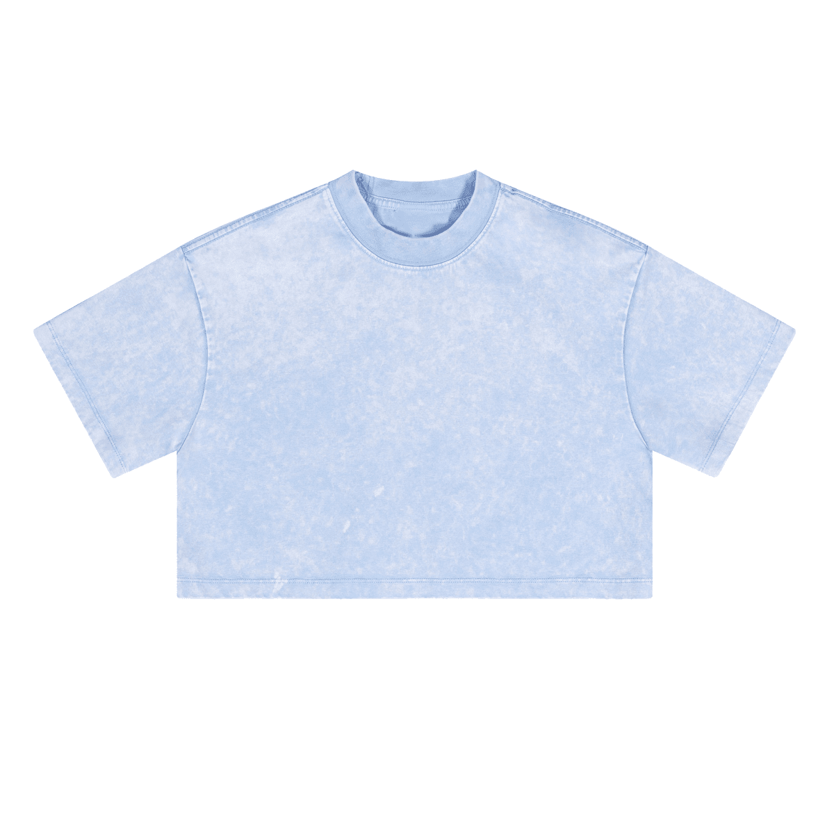 Washed Loose Fit Cropped Crewneck T-shirt(230GSM)