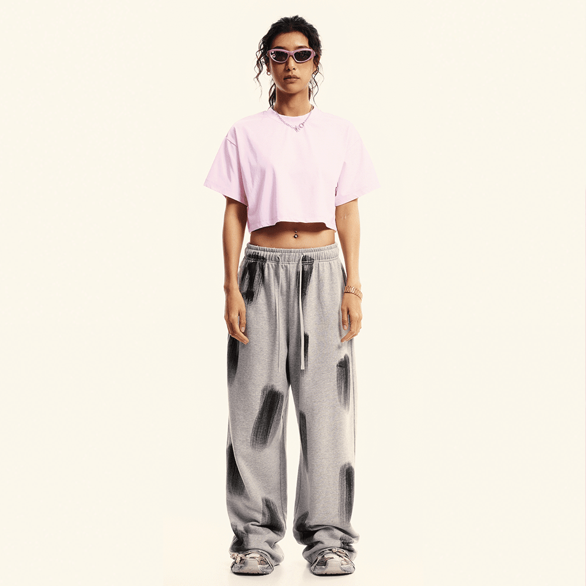 Heavyweight Washed Loose-Fit Cropped Crewneck T-Shirt (230GSM)