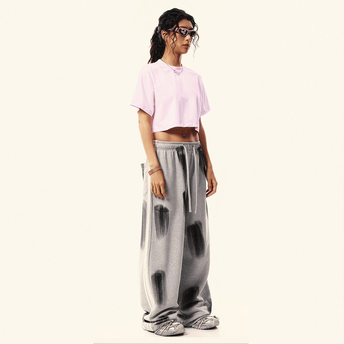 Washed Loose Fit Cropped Crewneck T-shirt(230GSM)
