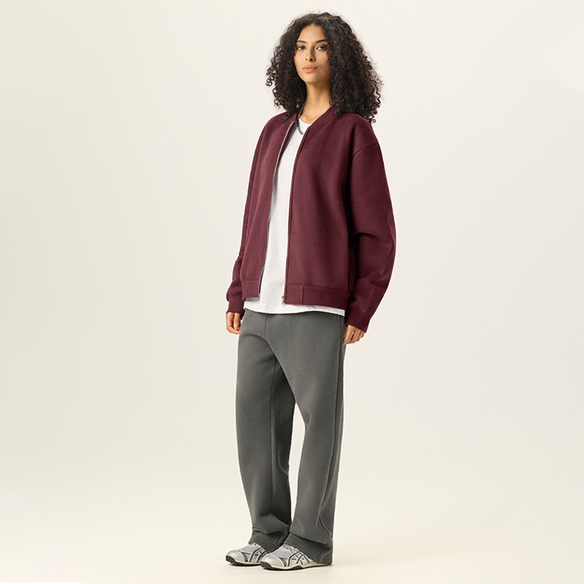 Unisex Fleece Zip-Up Baseball Jacket（360GSM）
