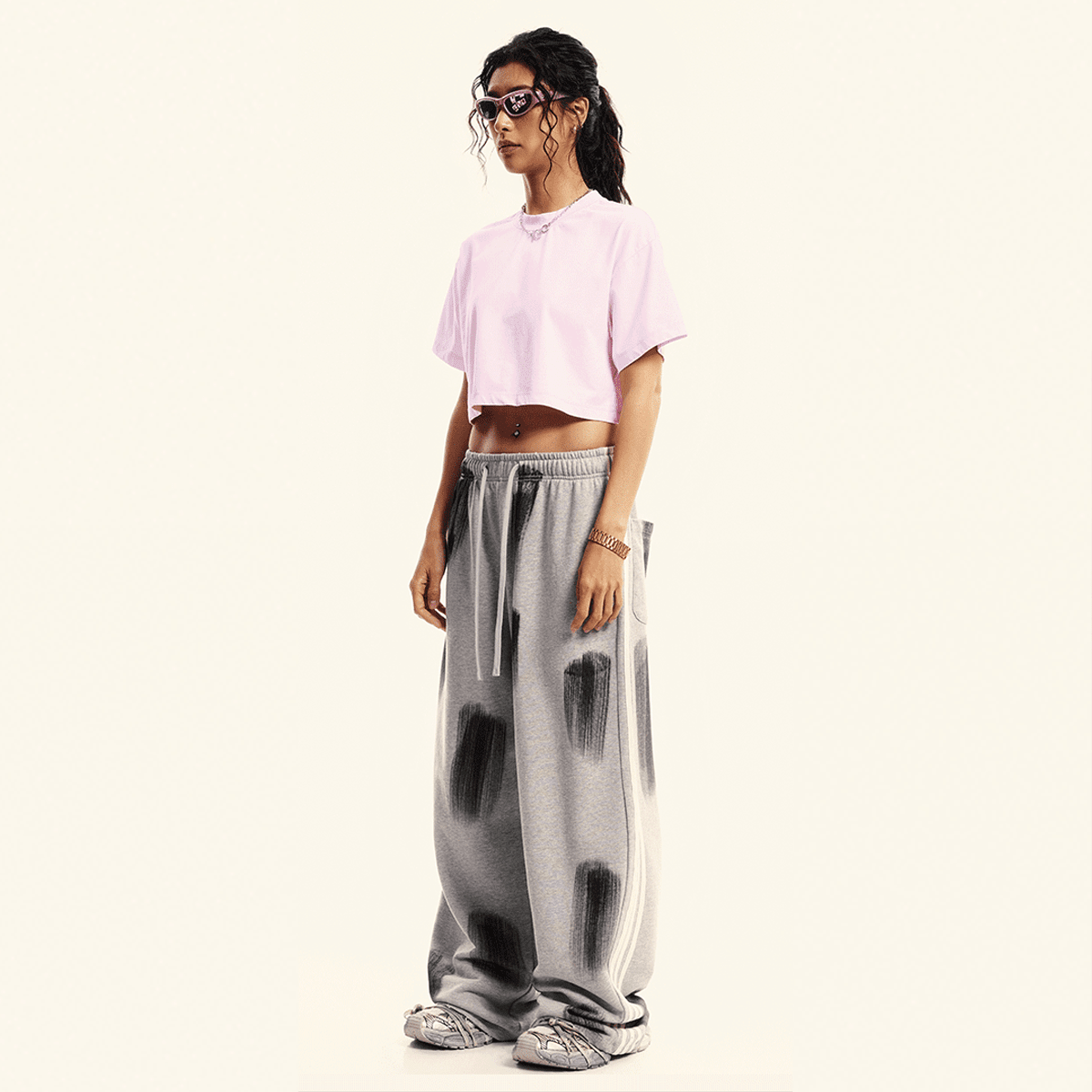 Heavyweight Washed Loose-Fit Cropped Crewneck T-Shirt (230GSM)