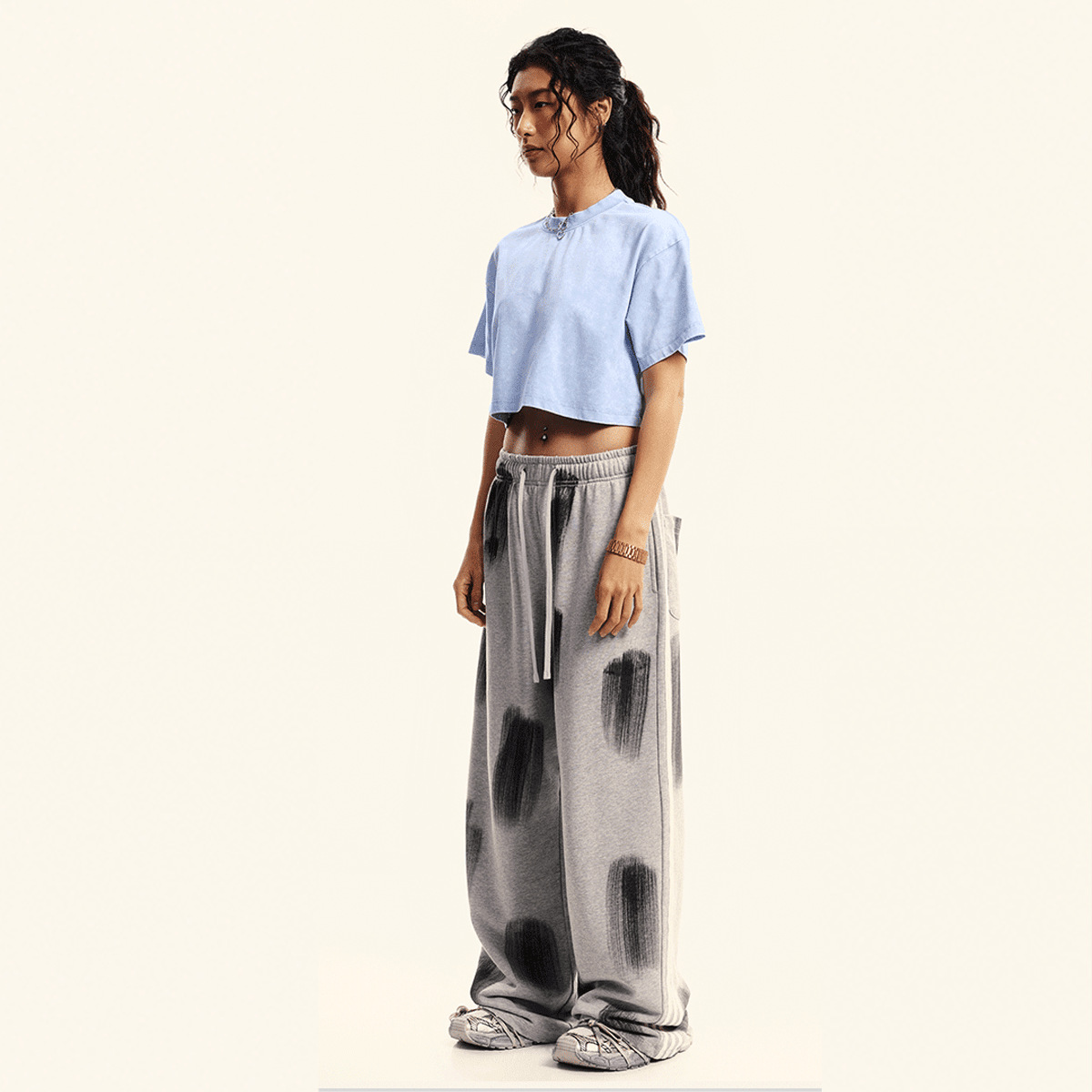 Heavyweight Washed Loose-Fit Cropped Crewneck T-Shirt (230GSM)