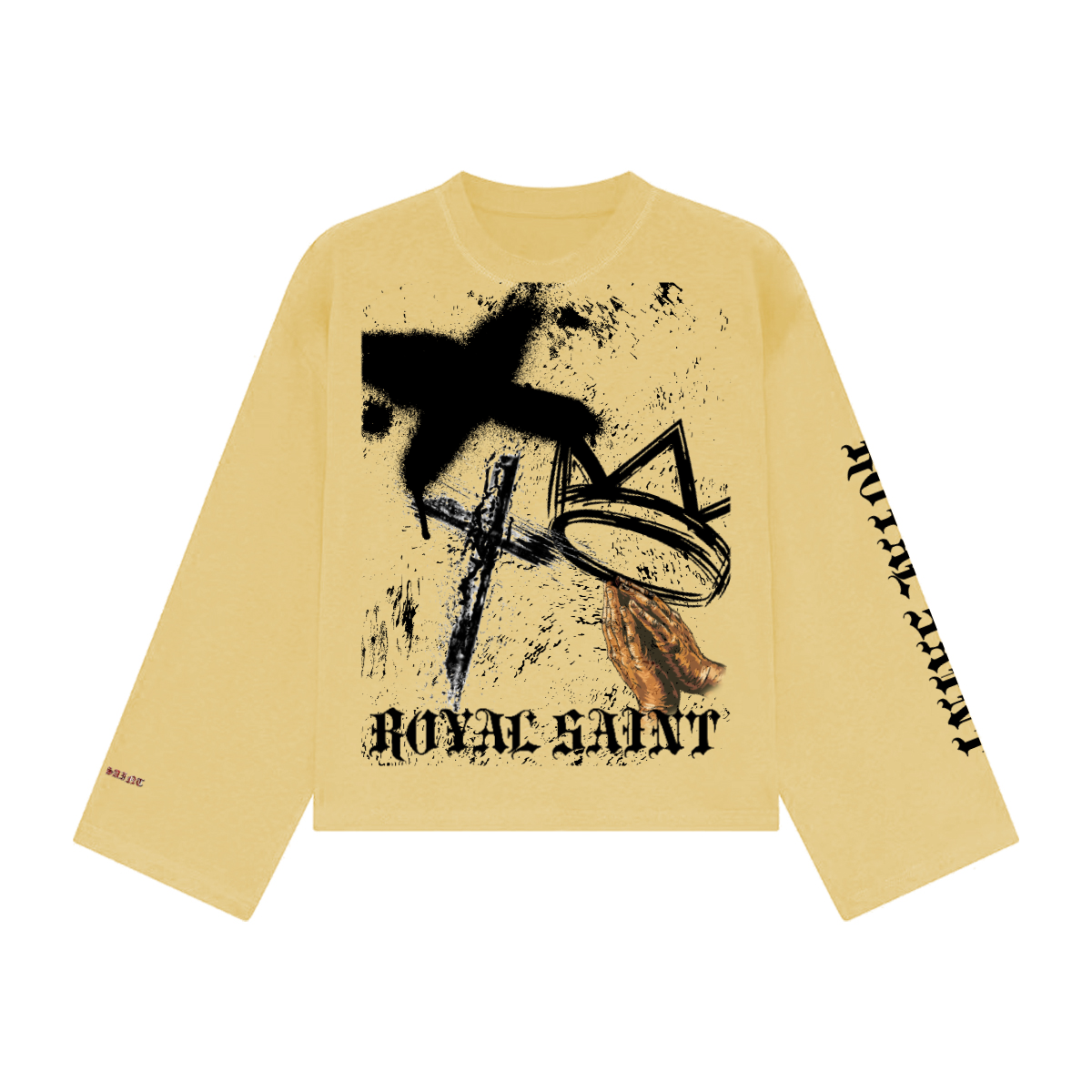 Unisex 100% Combed Cotton Cropped Long Sleeve T-shirt (305 GSM)