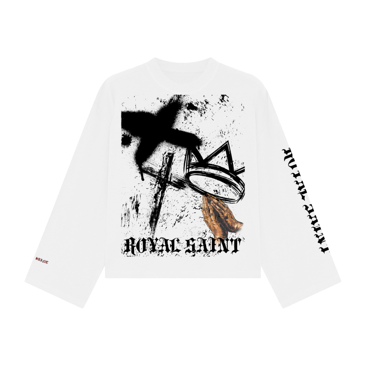 Unisex 100% Combed Cotton Cropped Long Sleeve T-shirt (305 GSM)
