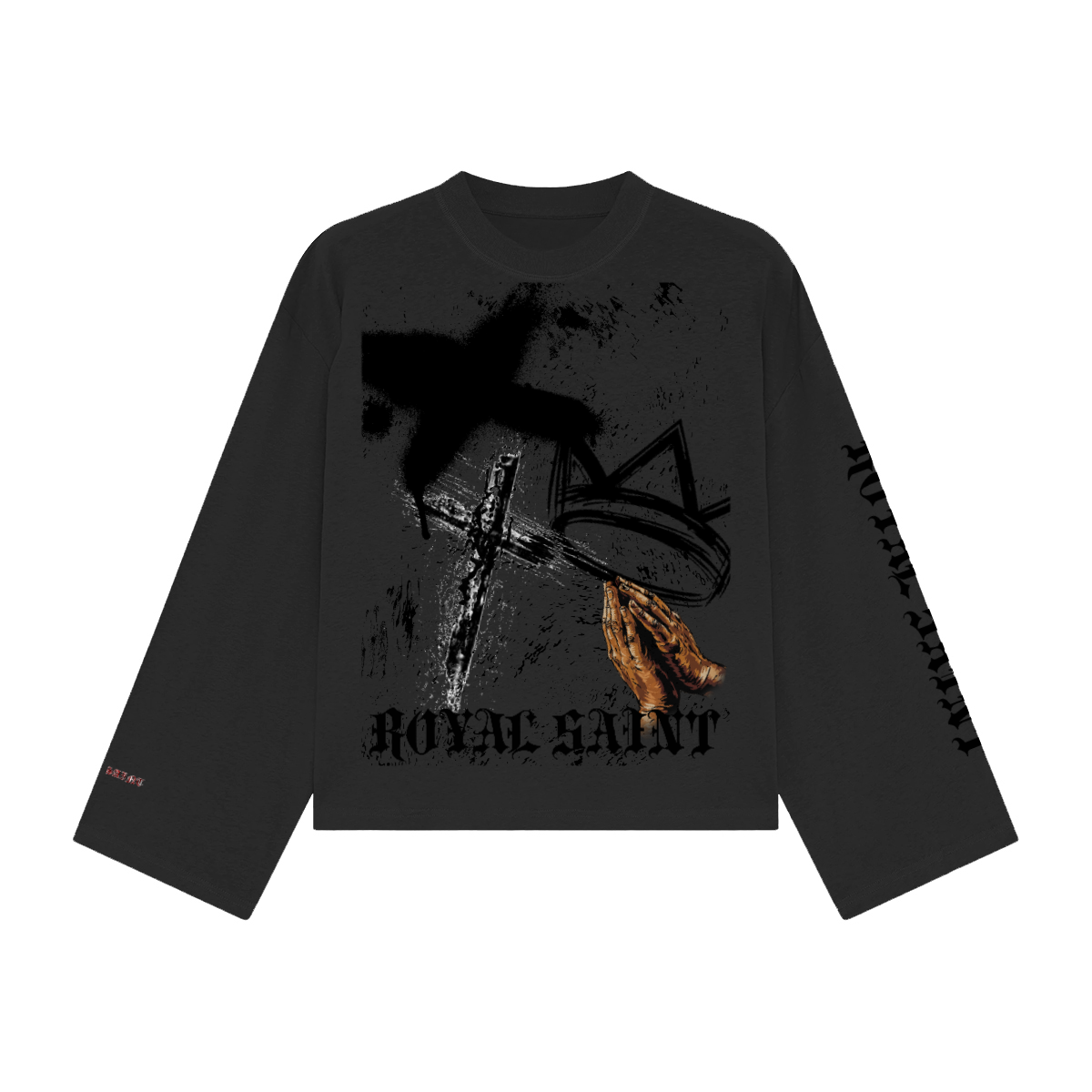 Unisex 100% Combed Cotton Cropped Long Sleeve T-shirt (305 GSM)