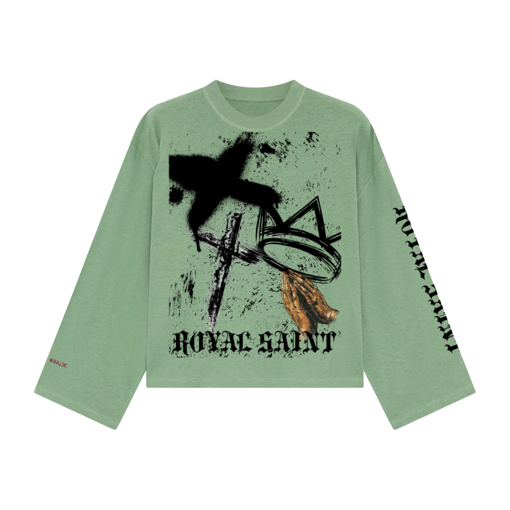 Unisex 100% Combed Cotton Cropped Long Sleeve T-shirt (305 GSM)