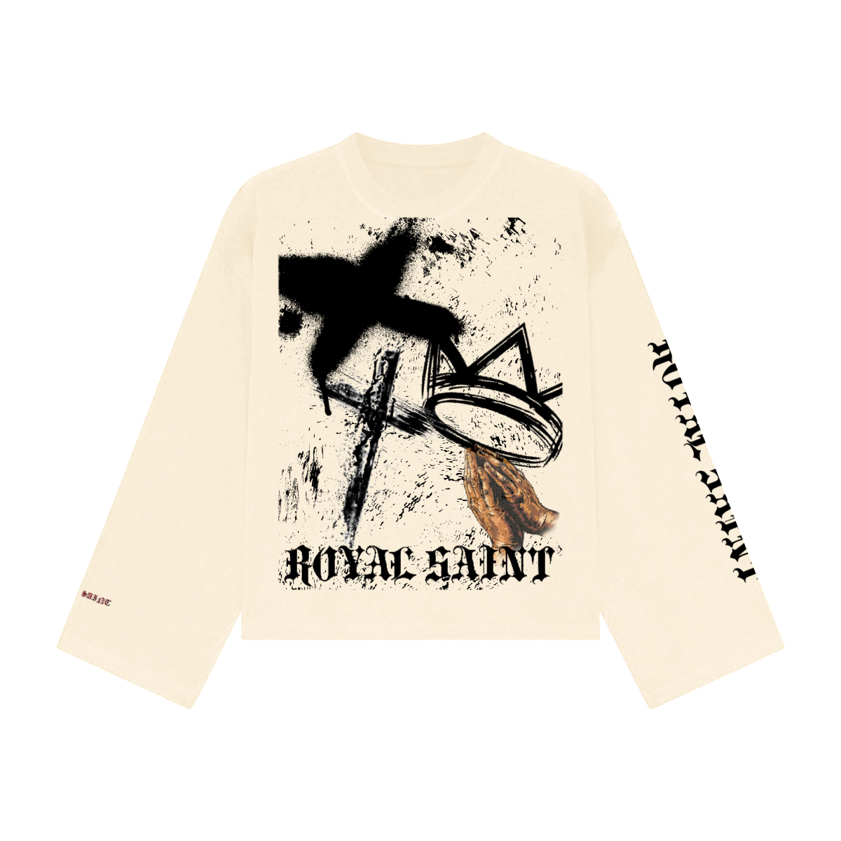 Unisex 100% Combed Cotton Cropped Long Sleeve T-shirt (305 GSM)