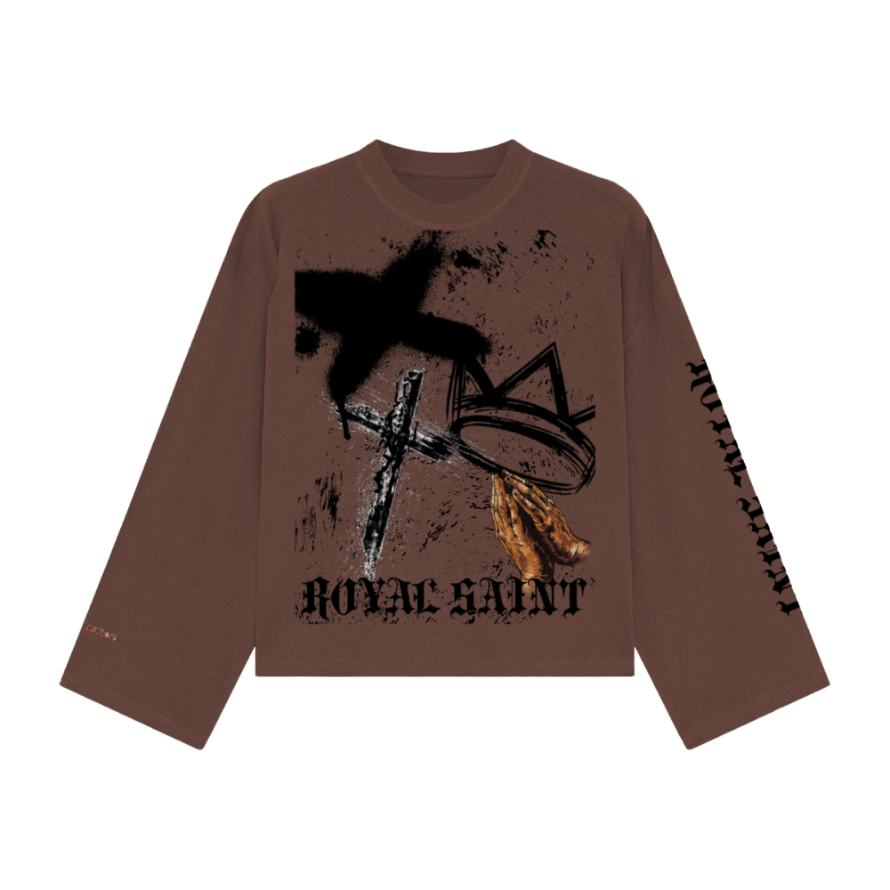 Unisex 100% Combed Cotton Cropped Long Sleeve T-shirt (305 GSM)