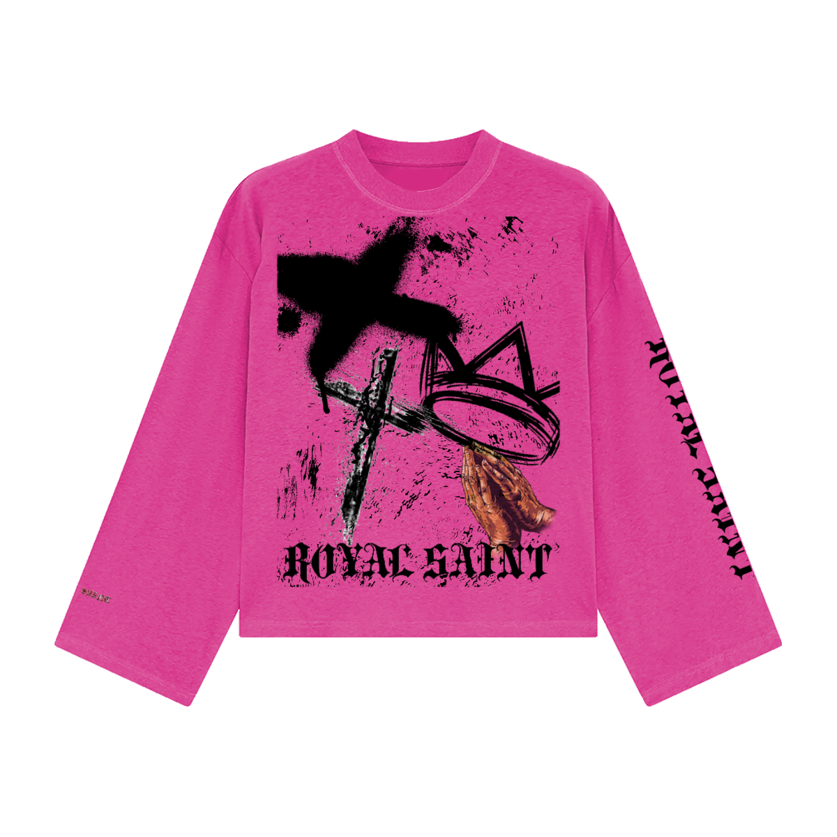 Unisex 100% Combed Cotton Cropped Long Sleeve T-shirt (305 GSM)