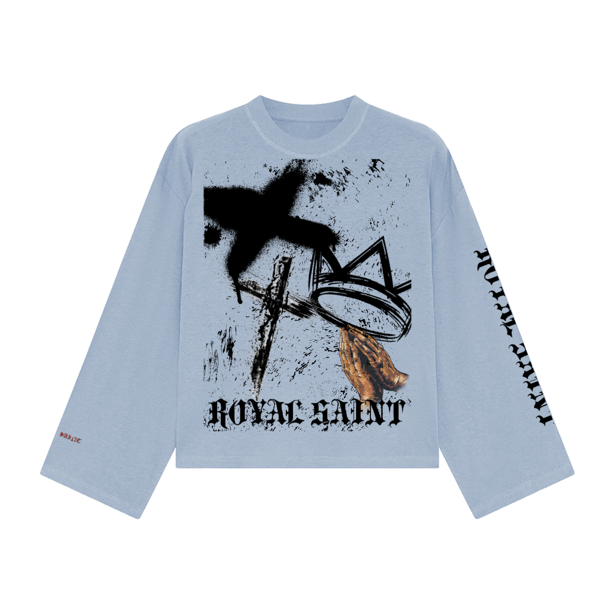 Unisex 100% Combed Cotton Cropped Long Sleeve T-shirt (305 GSM)