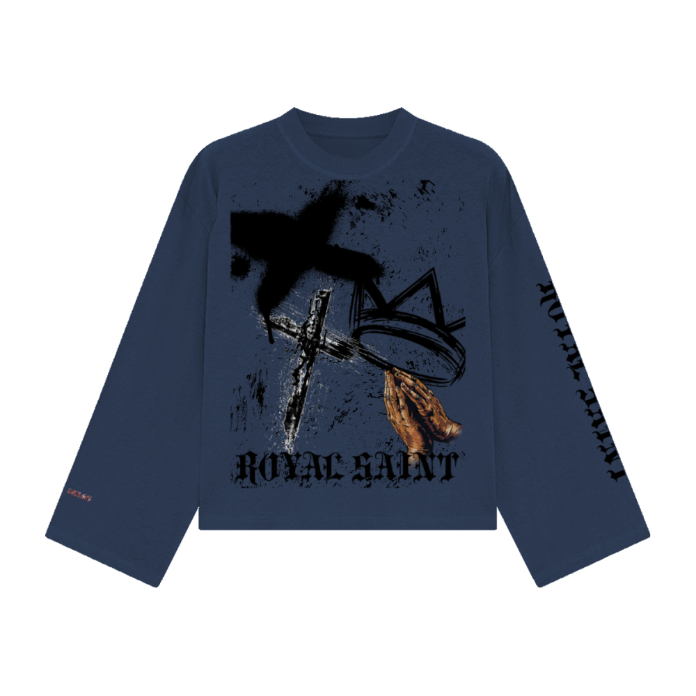 Unisex 100% Combed Cotton Cropped Long Sleeve T-shirt (305 GSM)