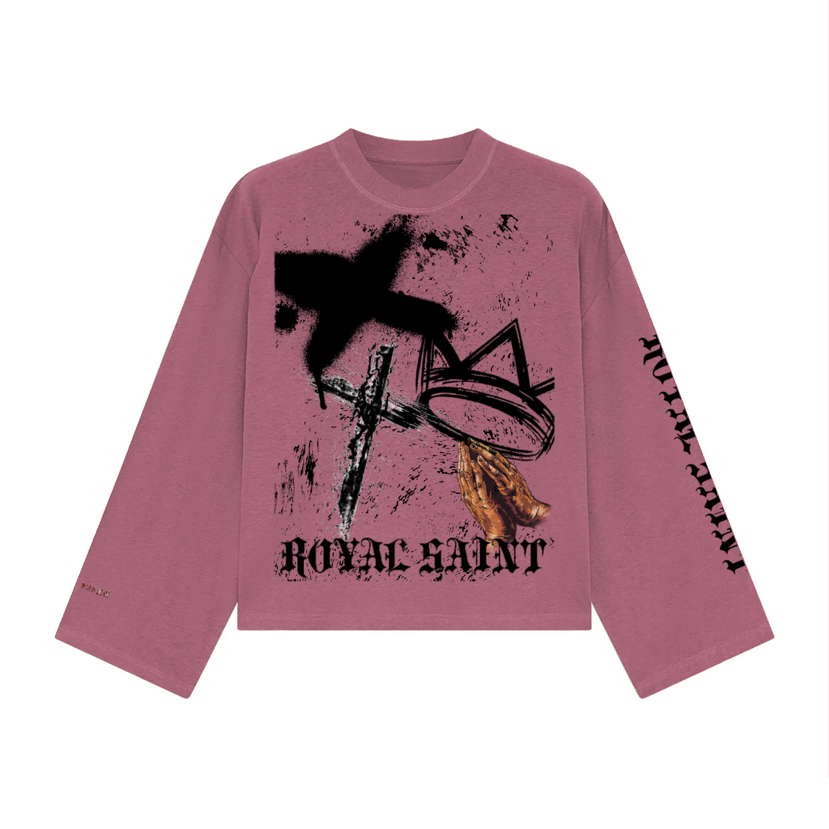 Unisex 100% Combed Cotton Cropped Long Sleeve T-shirt (305 GSM)