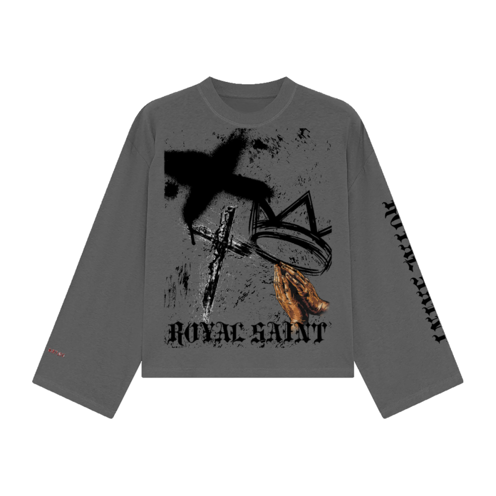 Unisex 100% Combed Cotton Cropped Long Sleeve T-shirt (305 GSM)