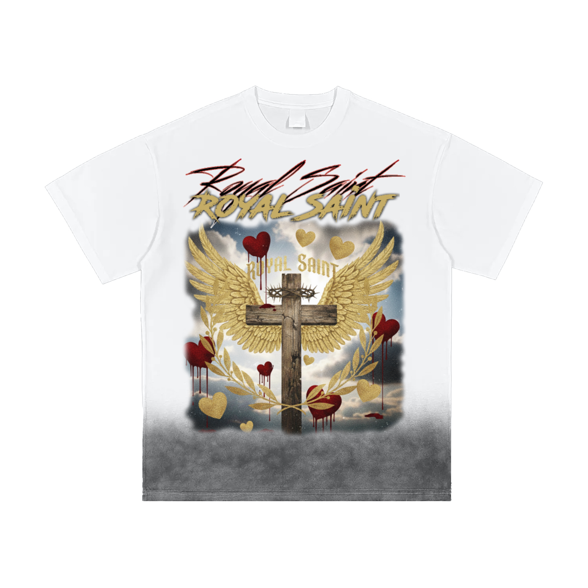 Bottom Sunfade Gradient Washed Vintage T-Shirt(250GSM)