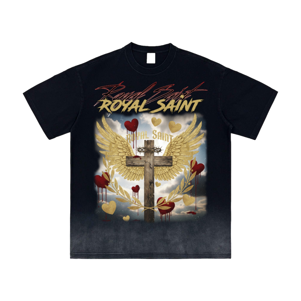 Bottom Sunfade Gradient Washed Vintage T-Shirt(250GSM)