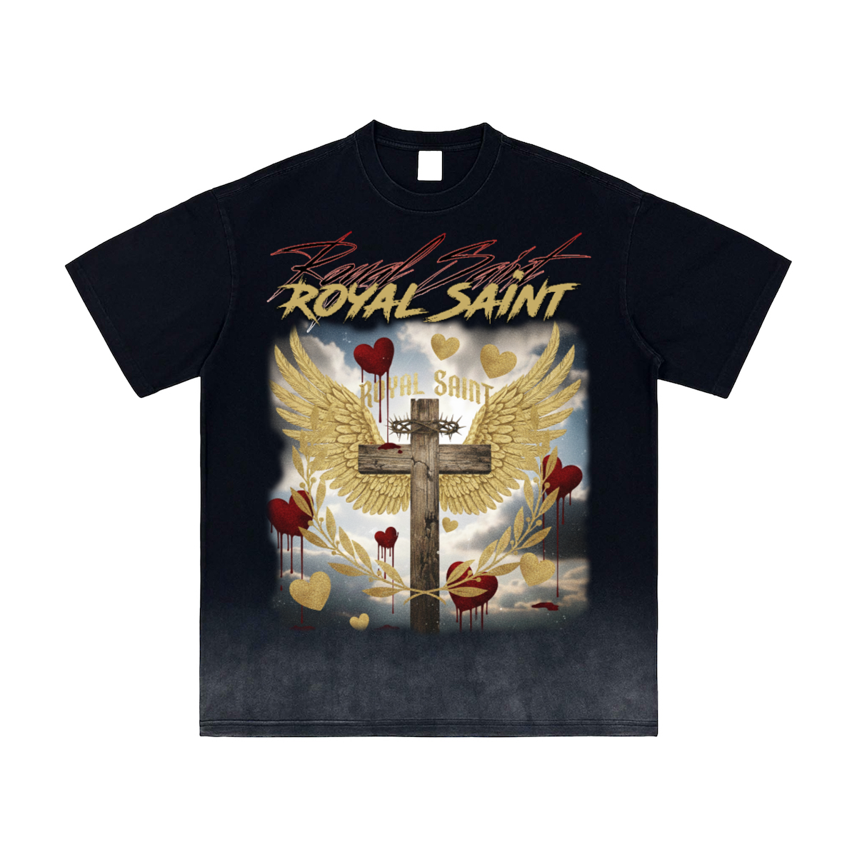 Bottom Sunfade Gradient Washed Vintage T-Shirt(250GSM)