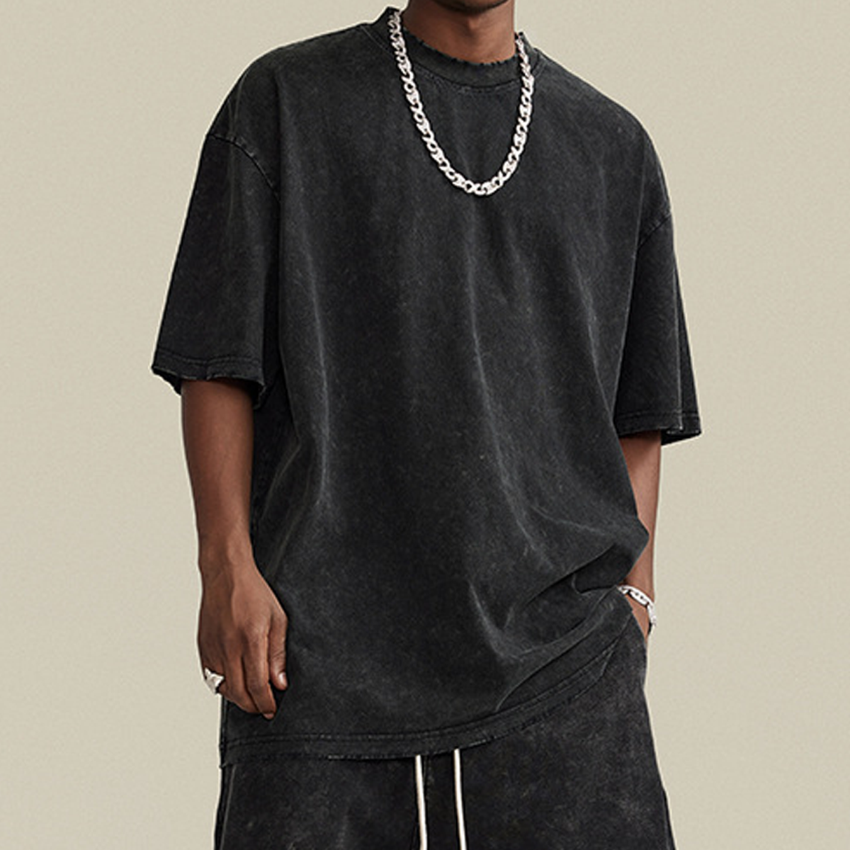 Unisex Oversized Snow Wash T-shirt(285GSM)