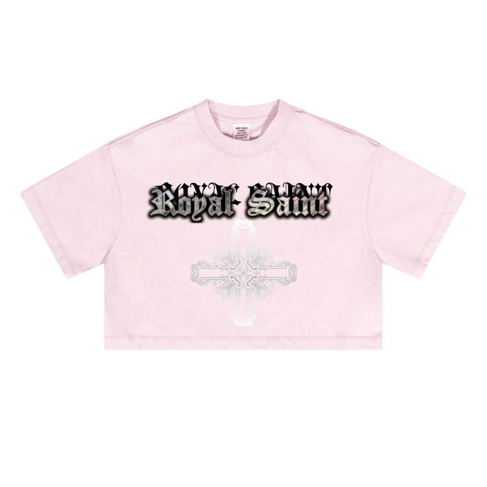 Washed Loose Fit Cropped Crewneck T-shirt(230GSM)