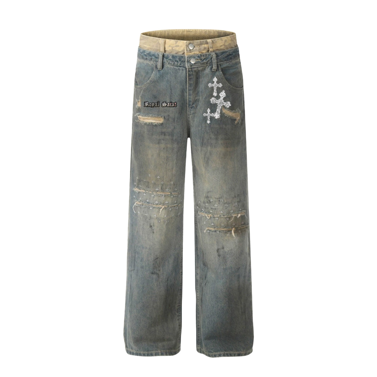 Vintage - inspired Street - style Women's Ripped Jeans