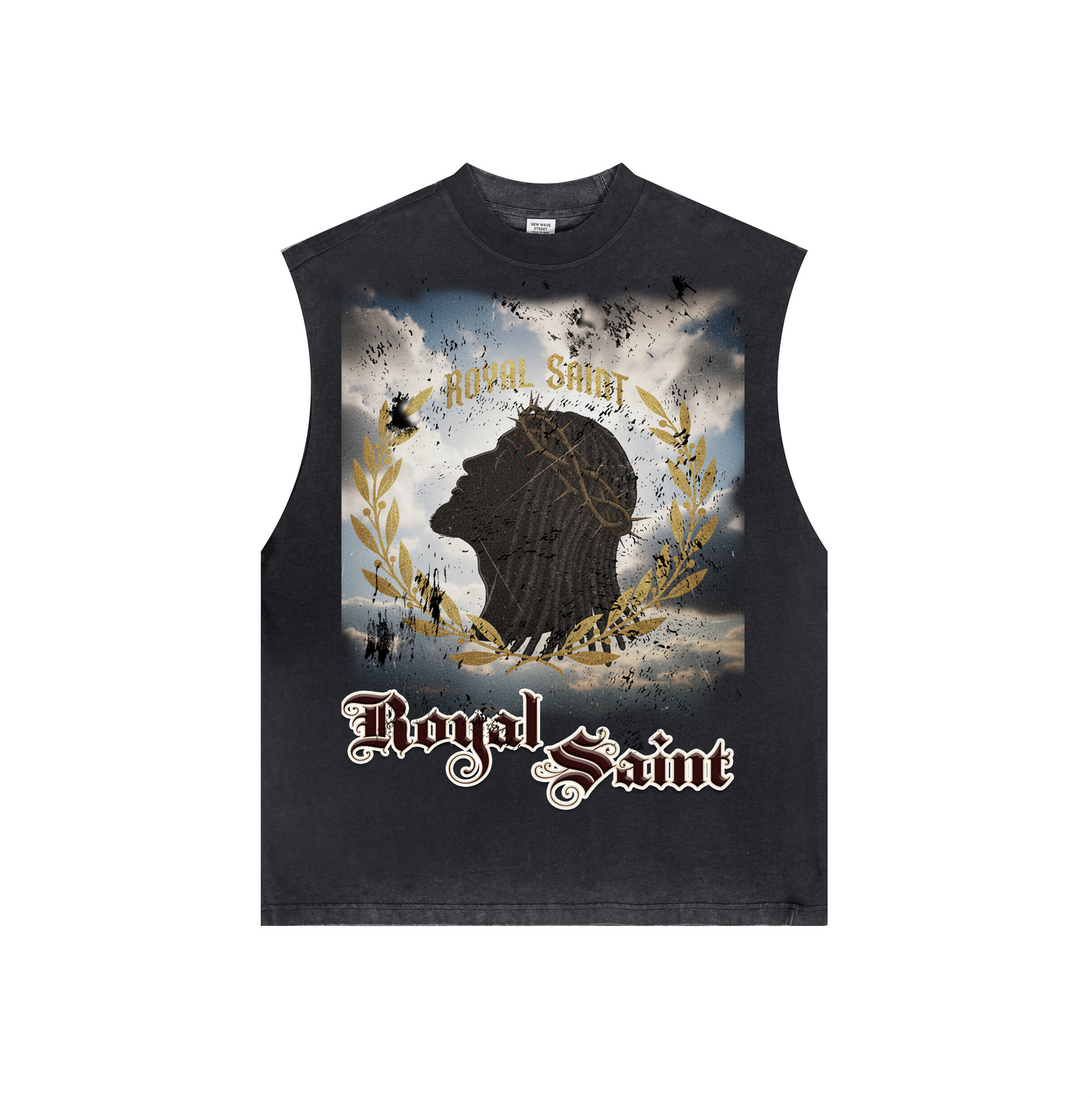 Washed Crew Neck Tank Top(250GSM)