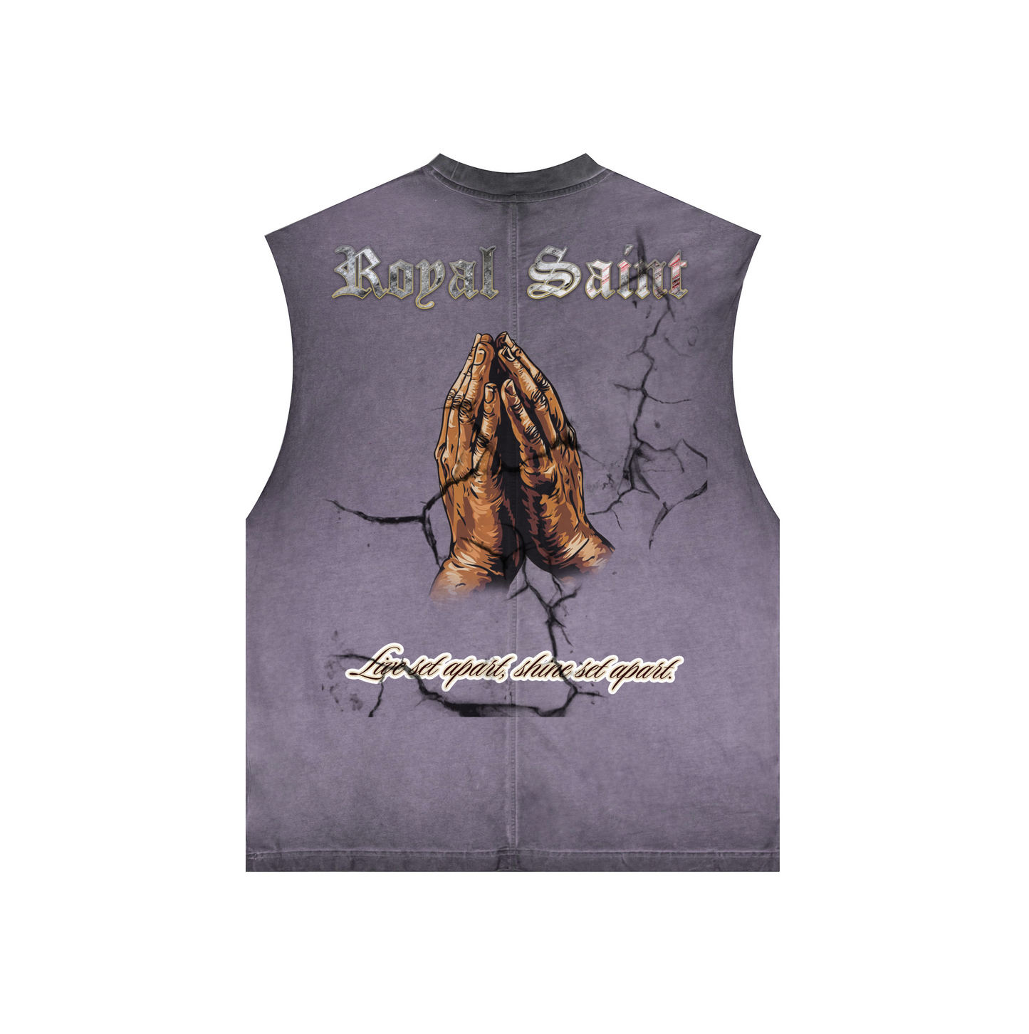 Washed Crew Neck Tank Top(250GSM)