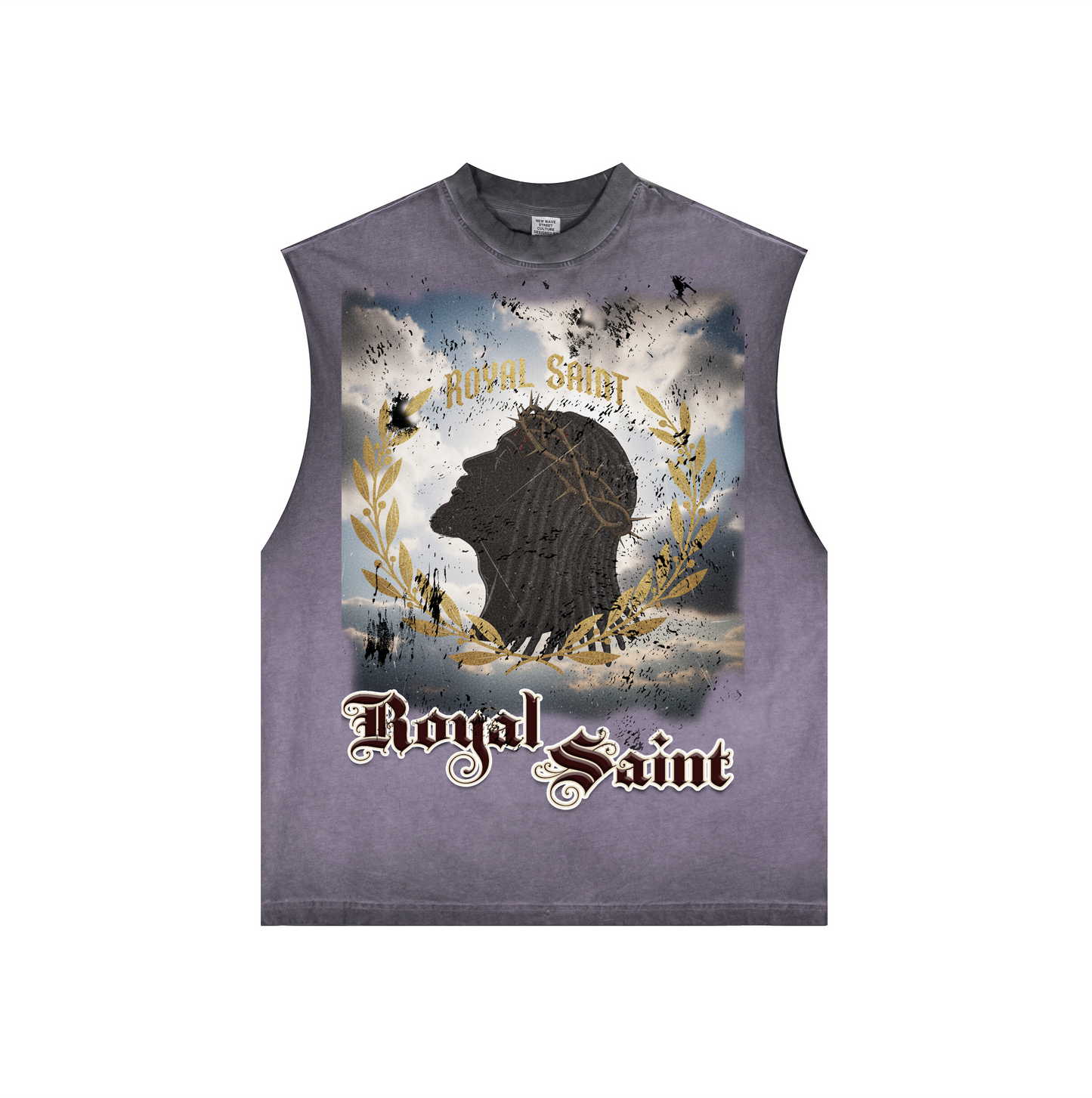 Washed Crew Neck Tank Top(250GSM)