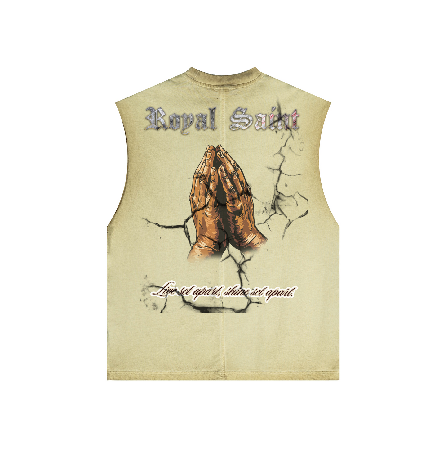 Washed Crew Neck Tank Top(250GSM)