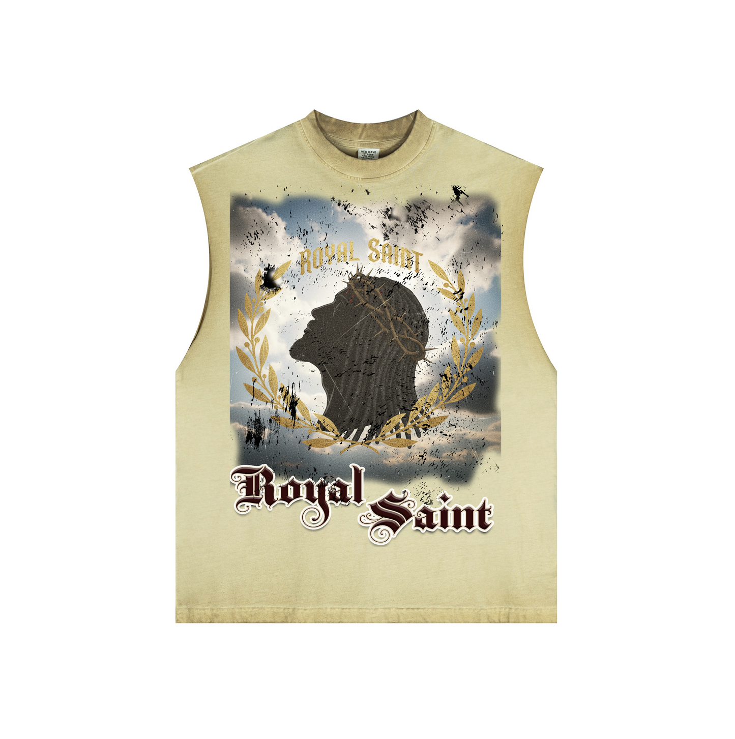 Washed Crew Neck Tank Top(250GSM)
