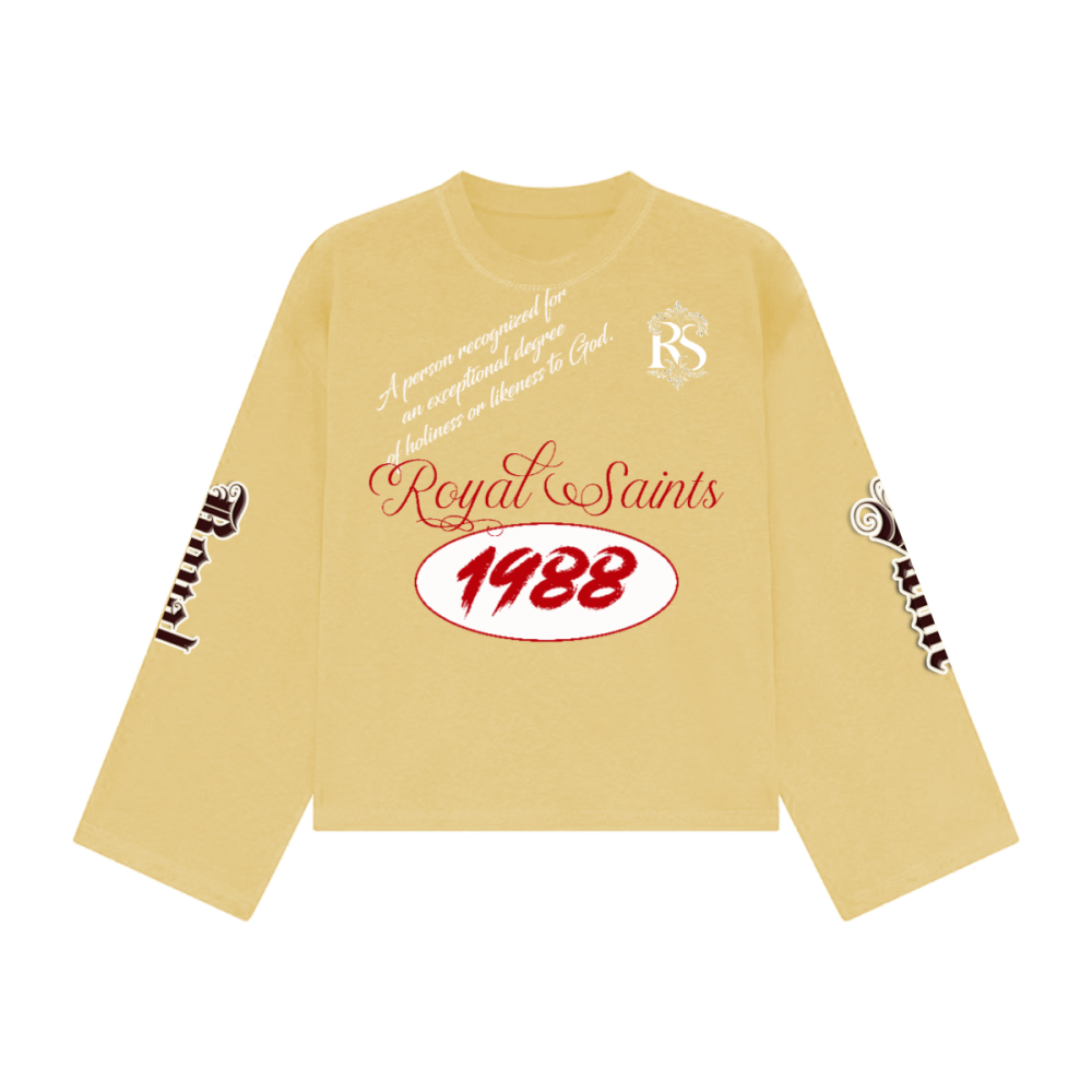Unisex Heavyweight 100% Combed Cotton Cropped Long-Sleeve T-Shirt (305GSM)