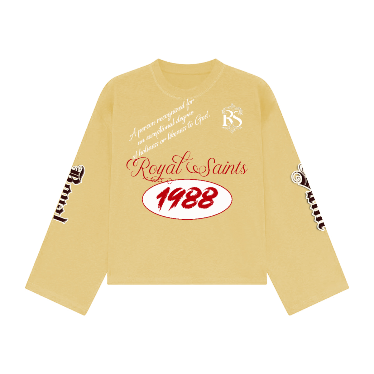 Unisex Heavyweight 100% Combed Cotton Cropped Long-Sleeve T-Shirt (305GSM)