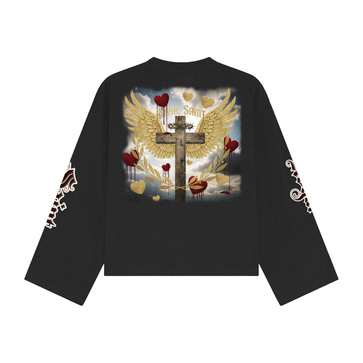 Unisex Heavyweight 100% Combed Cotton Cropped Long-Sleeve T-Shirt (305GSM)