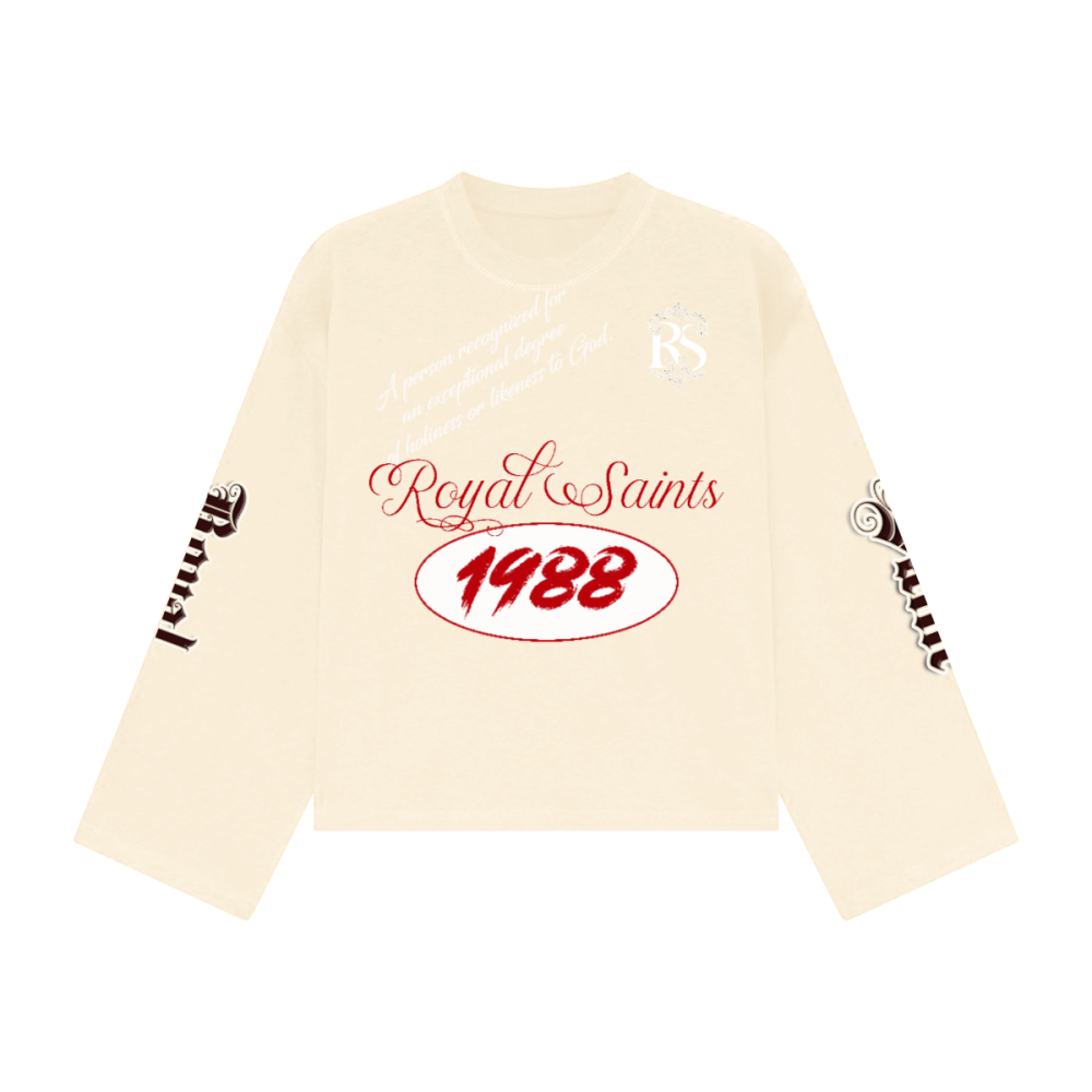Unisex Heavyweight 100% Combed Cotton Cropped Long-Sleeve T-Shirt (305GSM)