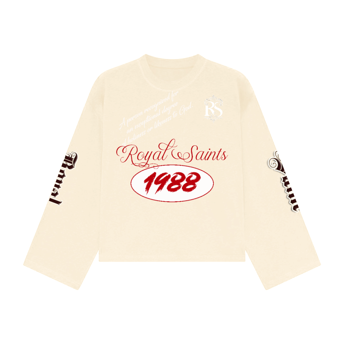 Unisex Heavyweight 100% Combed Cotton Cropped Long-Sleeve T-Shirt (305GSM)
