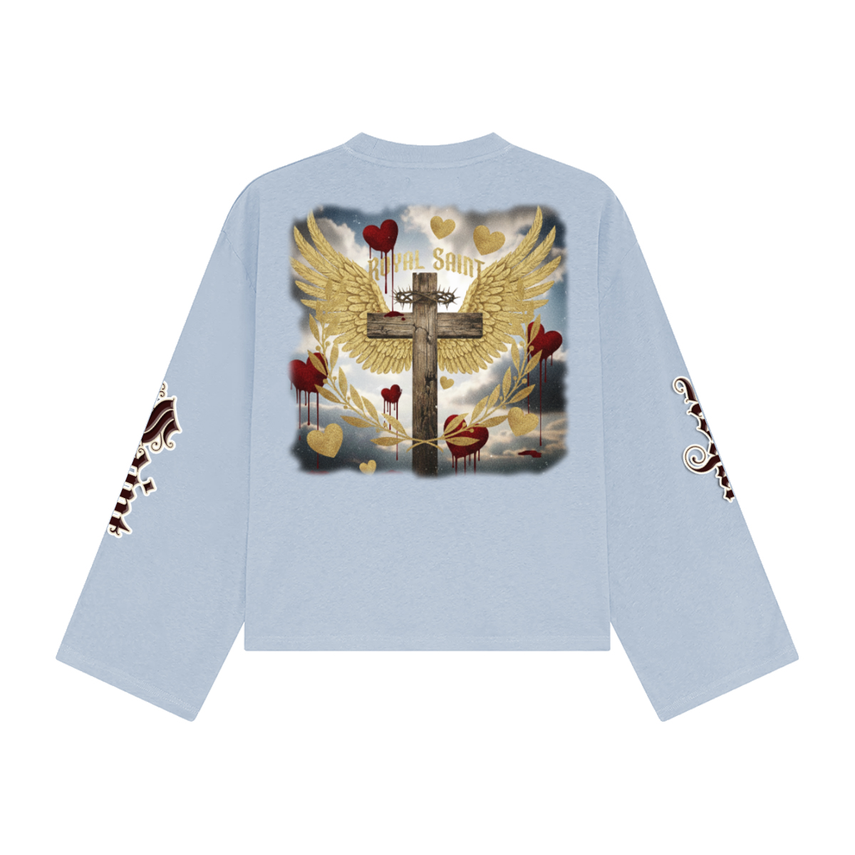 Unisex Heavyweight 100% Combed Cotton Cropped Long-Sleeve T-Shirt (305GSM)