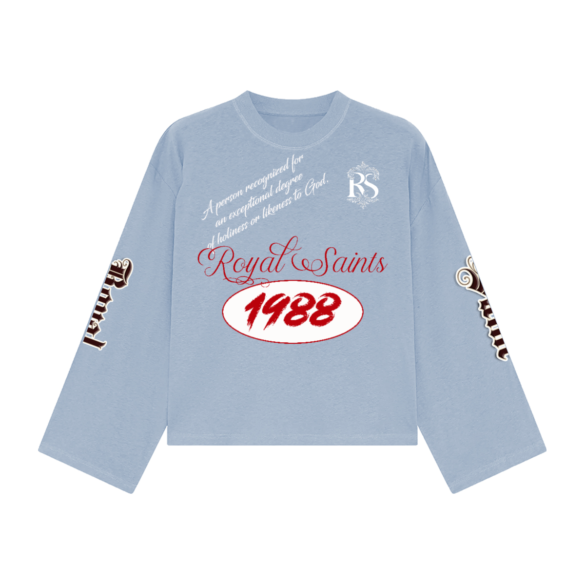 Unisex Heavyweight 100% Combed Cotton Cropped Long-Sleeve T-Shirt (305GSM)