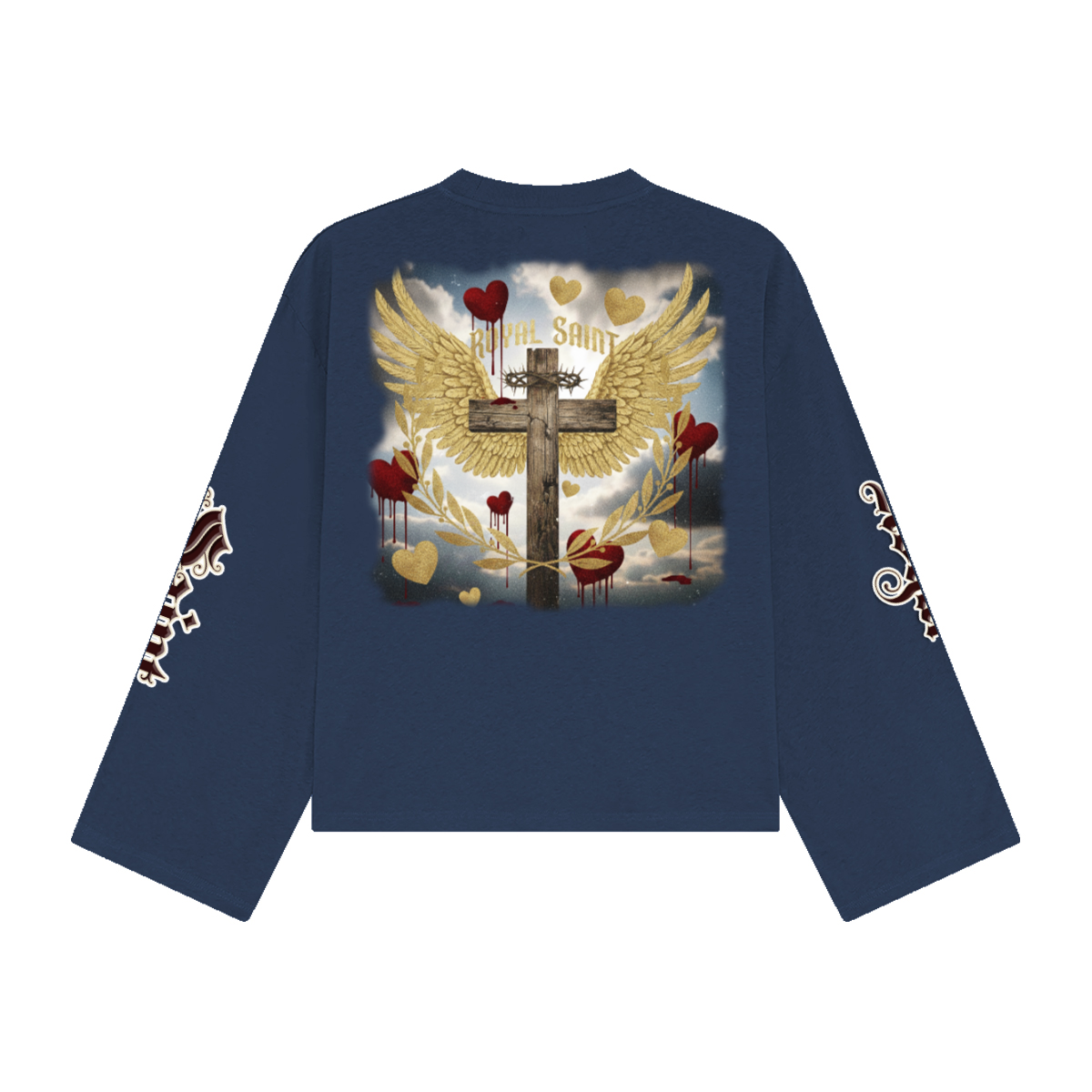 Unisex Heavyweight 100% Combed Cotton Cropped Long-Sleeve T-Shirt (305GSM)