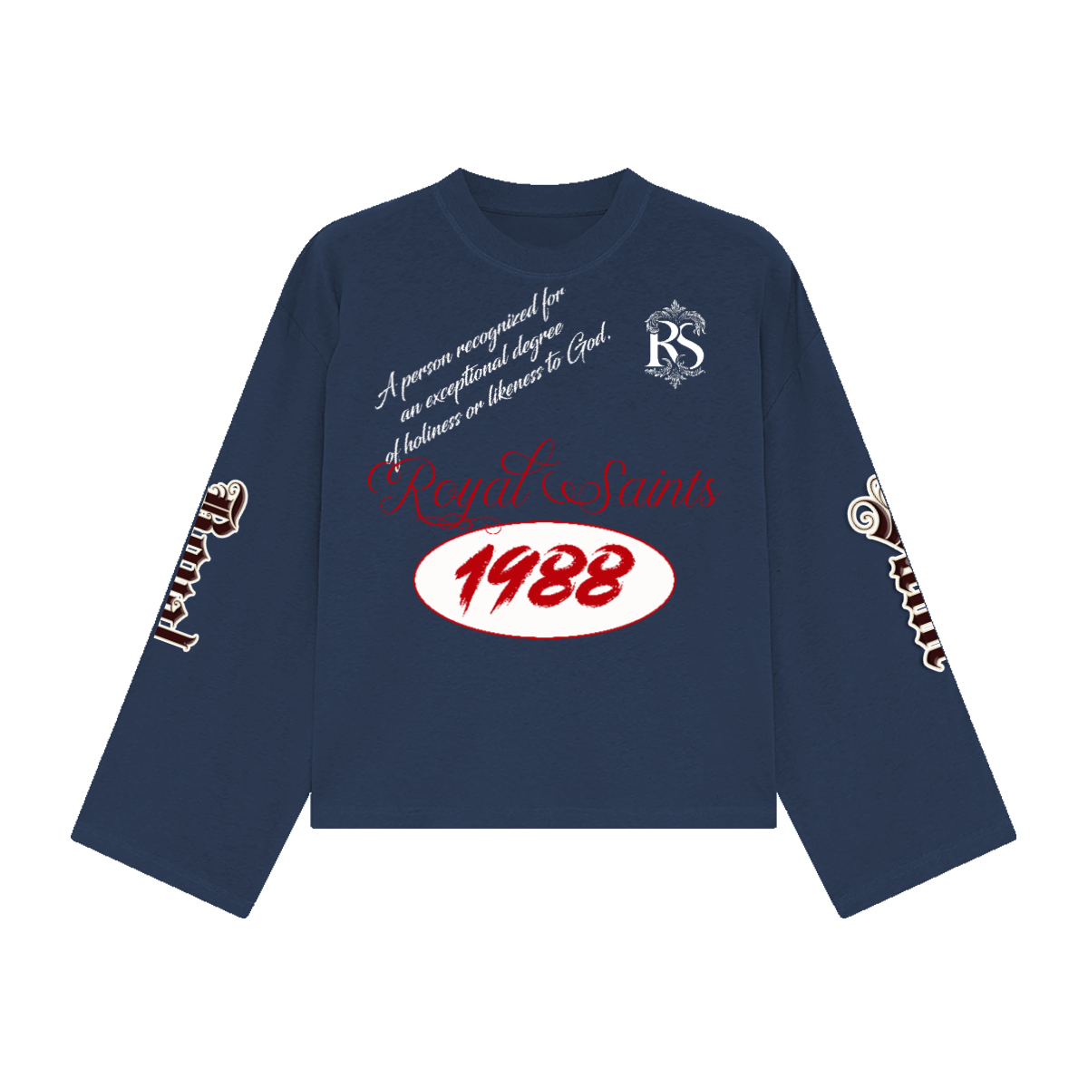 Unisex Heavyweight 100% Combed Cotton Cropped Long-Sleeve T-Shirt (305GSM)