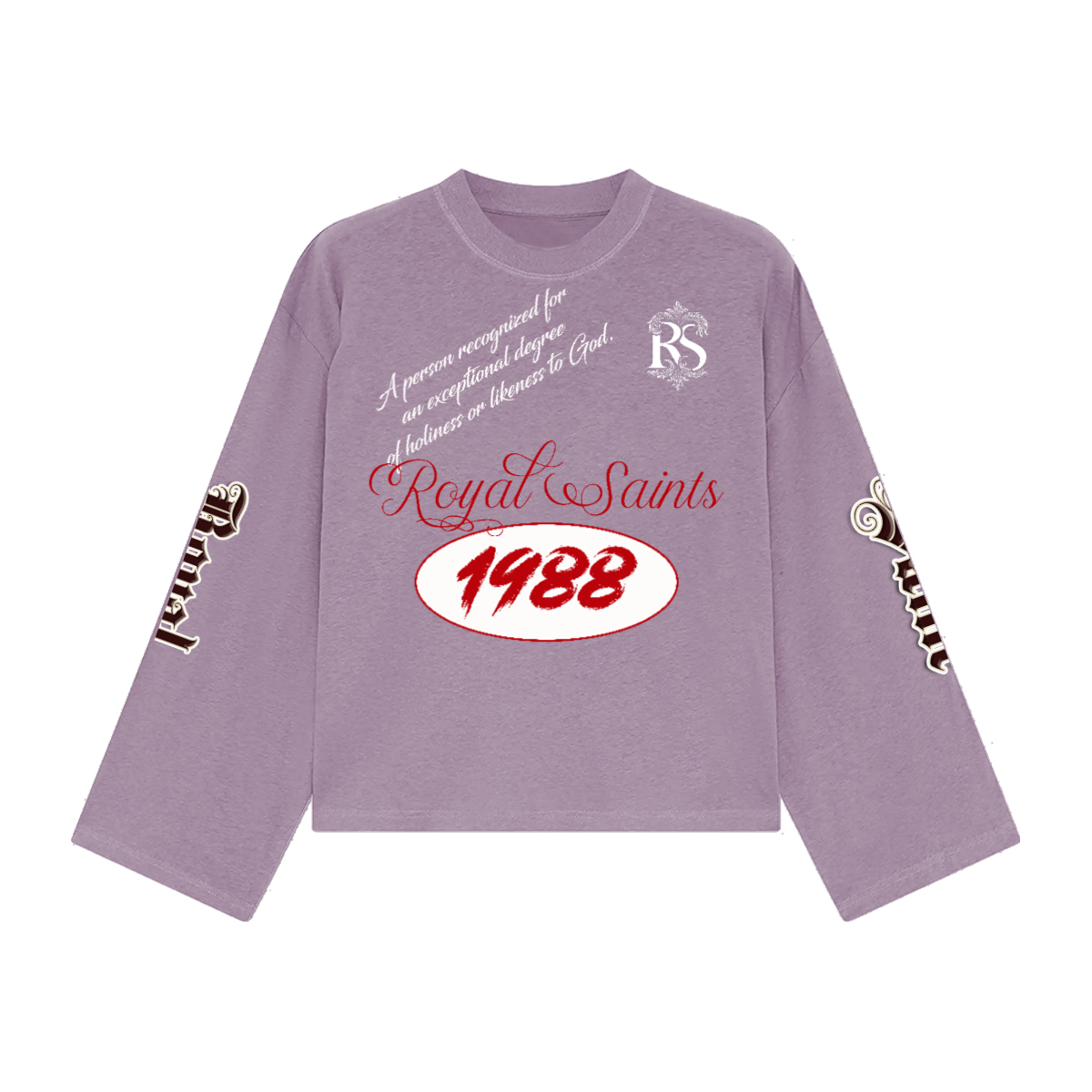 Unisex Heavyweight 100% Combed Cotton Cropped Long-Sleeve T-Shirt (305GSM)