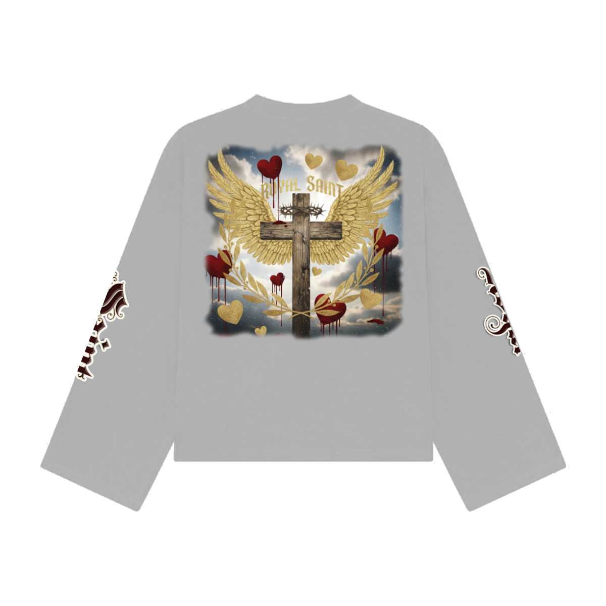 Unisex Heavyweight 100% Combed Cotton Cropped Long-Sleeve T-Shirt (305GSM)