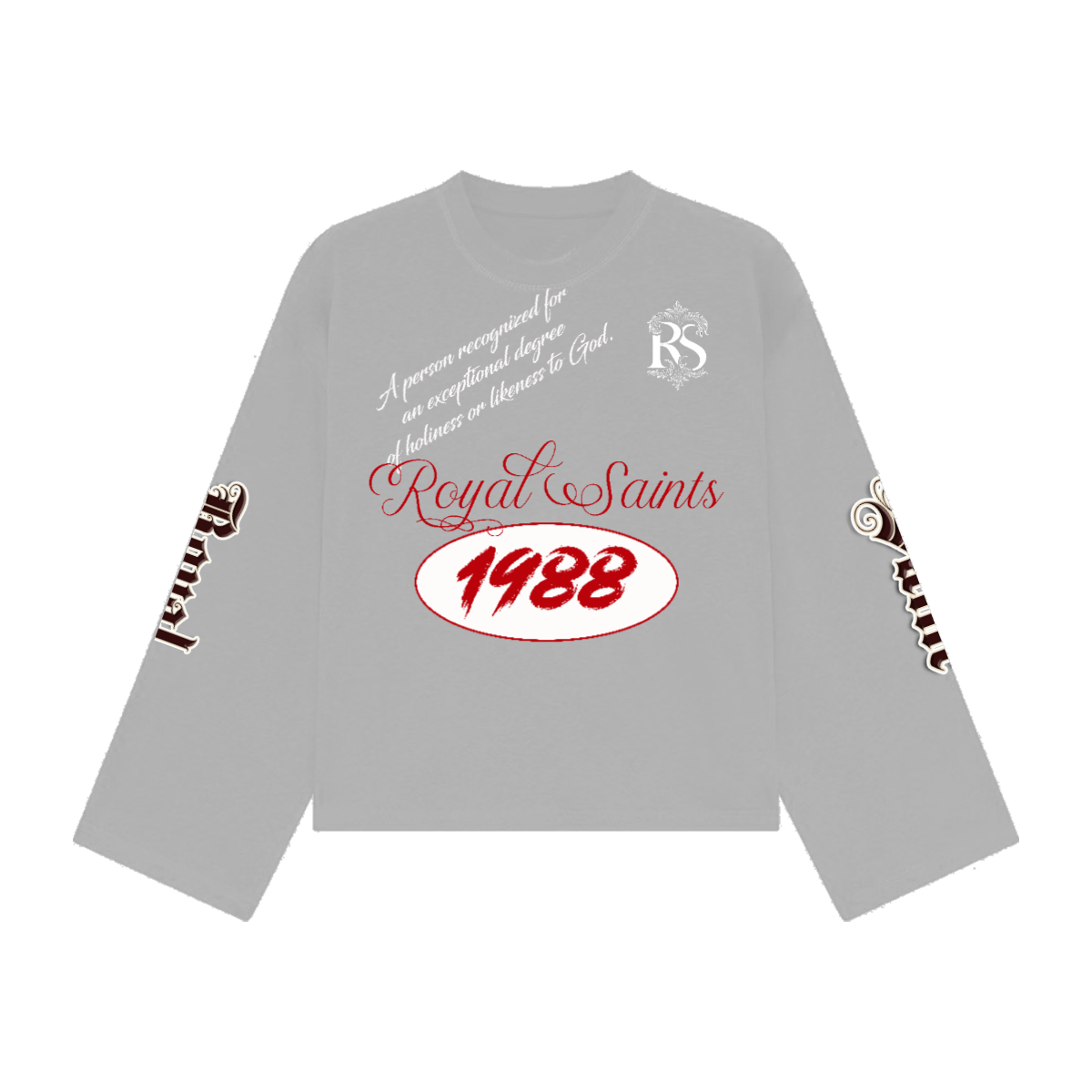 Unisex Heavyweight 100% Combed Cotton Cropped Long-Sleeve T-Shirt (305GSM)