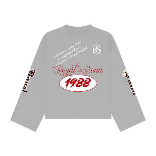 Unisex Heavyweight 100% Combed Cotton Cropped Long-Sleeve T-Shirt (305GSM)
