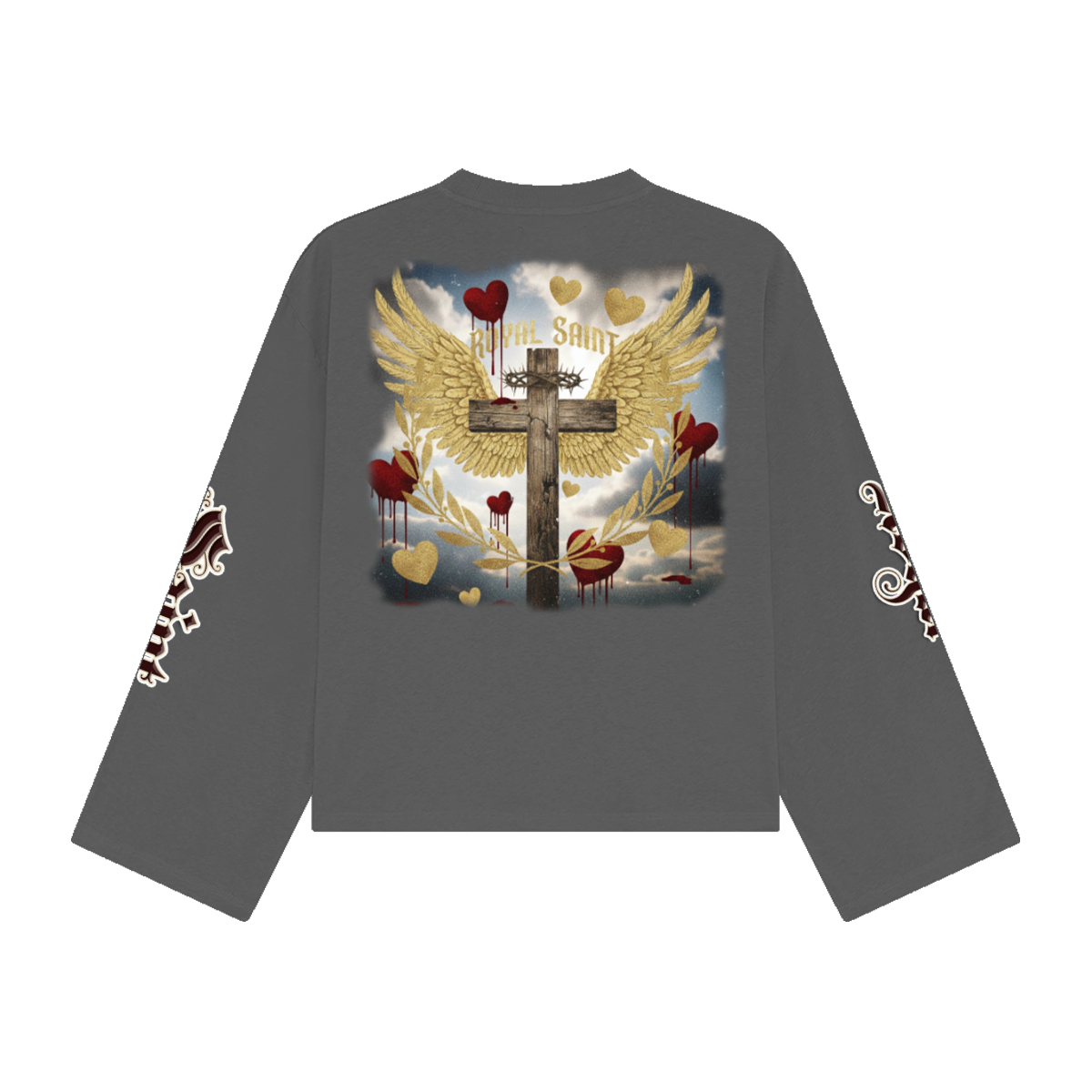 Unisex Heavyweight 100% Combed Cotton Cropped Long-Sleeve T-Shirt (305GSM)