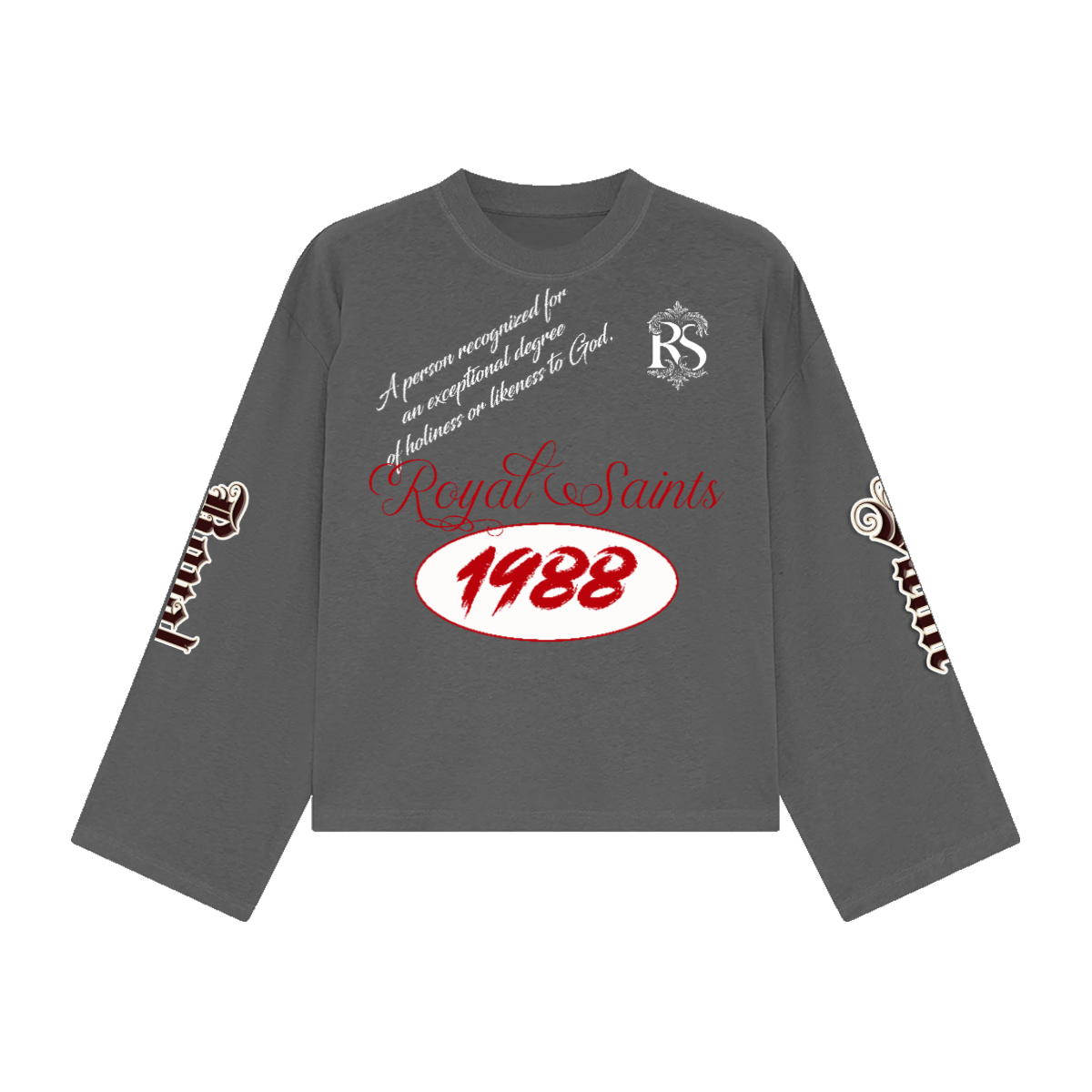 Unisex Heavyweight 100% Combed Cotton Cropped Long-Sleeve T-Shirt (305GSM)