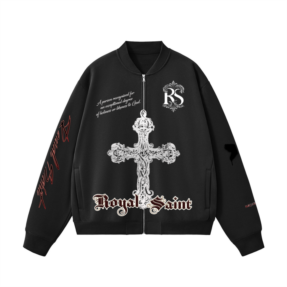 Unisex Heavyweight Fleece Zip-Up Baseball Jacket (360GSM)