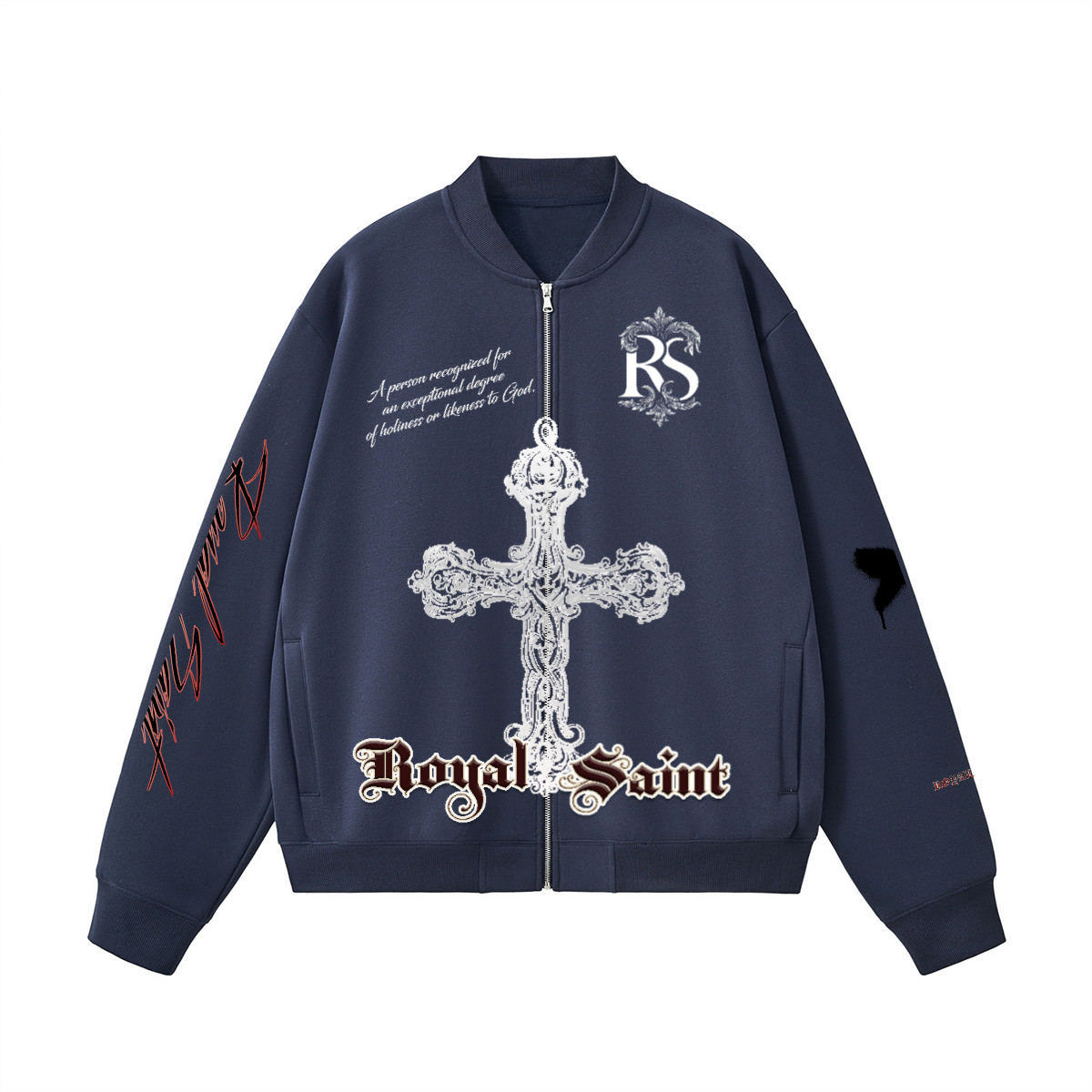Unisex Heavyweight Fleece Zip-Up Baseball Jacket (360GSM)